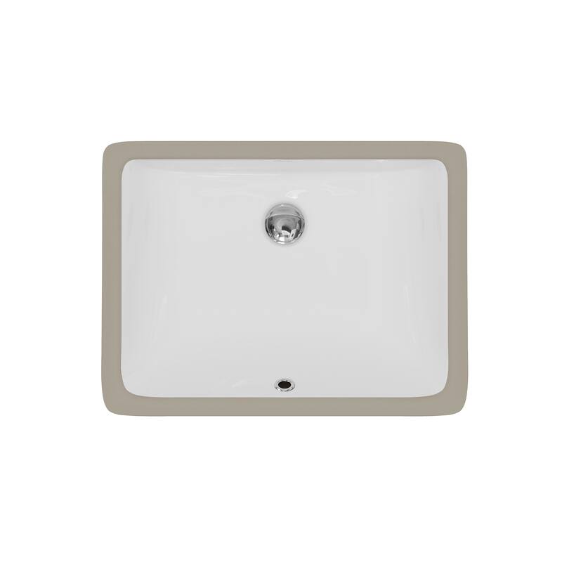 Karran Valera 20" Rectangular Undermount Vitreous China Bathroom Sink in White