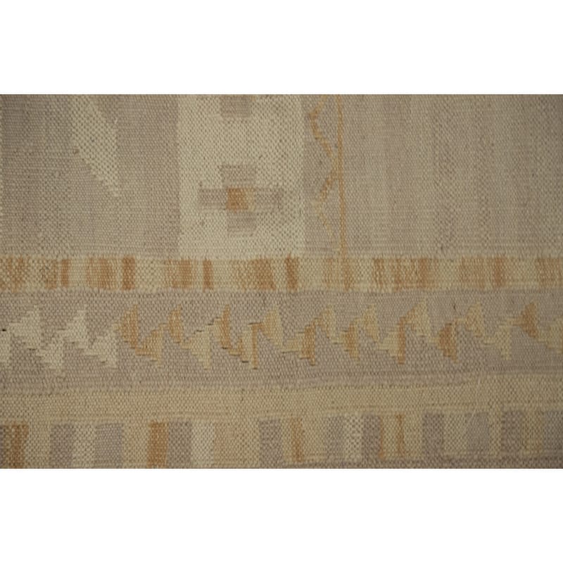 Hand Woven Oriental 100% Wool Carpet Southwestern Tribal Brown Kilim Area Rug - 4' 4'' X 2' 2''