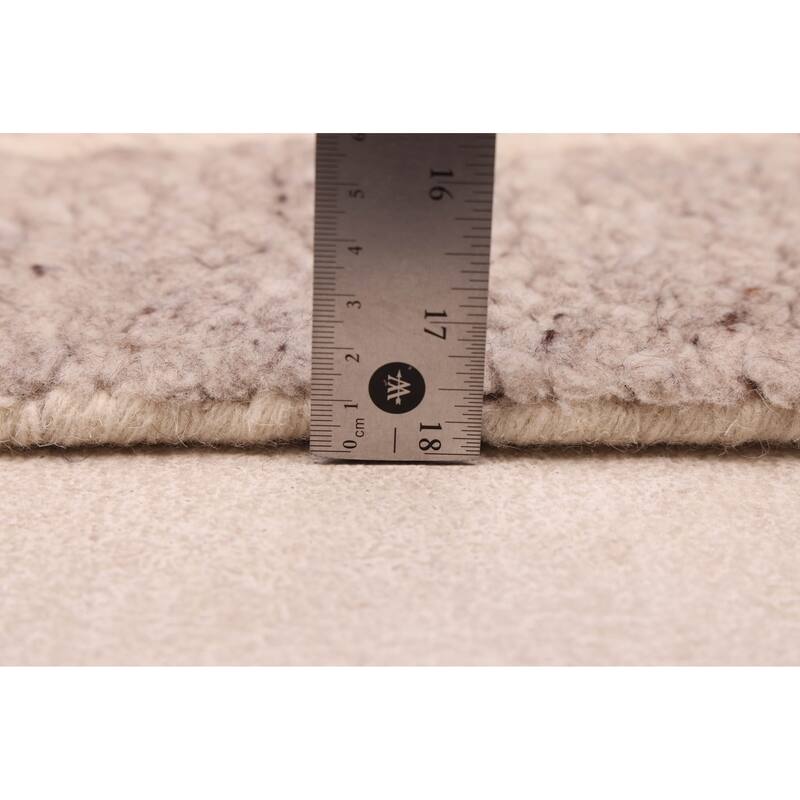 ECARPETGALLERY Hand-knotted Looma Grey Wool Rug - 7'11 x 9'10