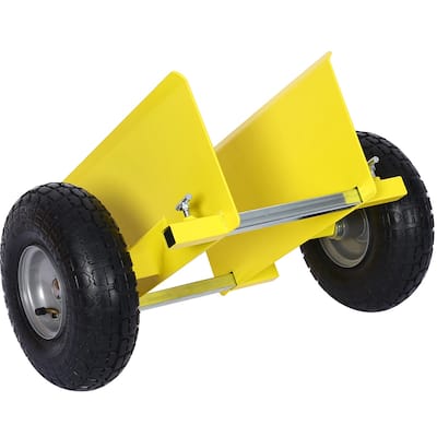 10 Inch Panel Dolly with Pneumatic Wheels,yellow