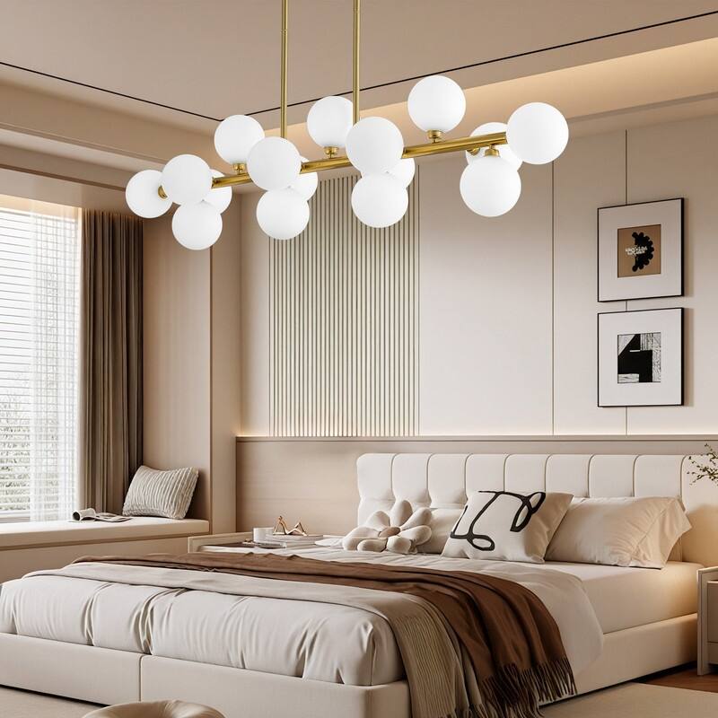 Mid Century Modern Chandelier Sputnik Liner Pendant Light Fixture