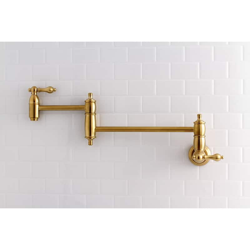 Restoration Wall Mount Pot Filler Kitchen Faucet