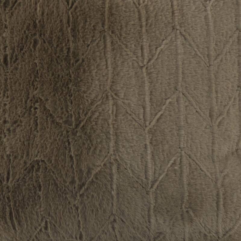 Allan Andrews Scroll Puff Ottoman with Titanium Frame & Cover, Angora Collection