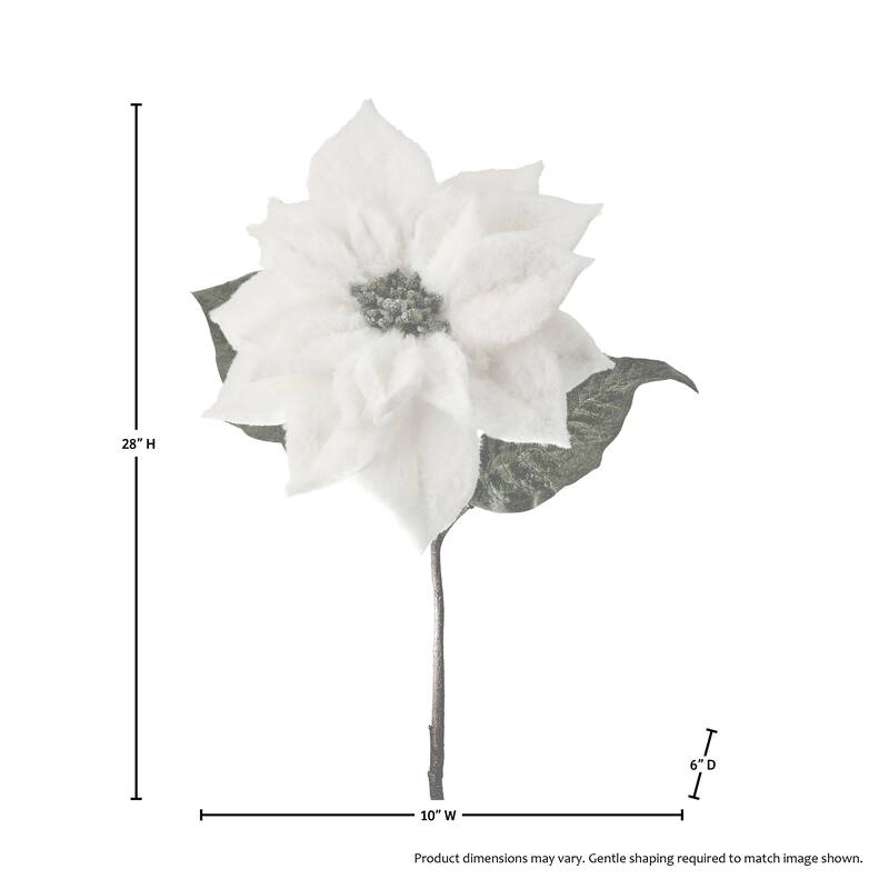 28" Fur Velvet Poinsettia