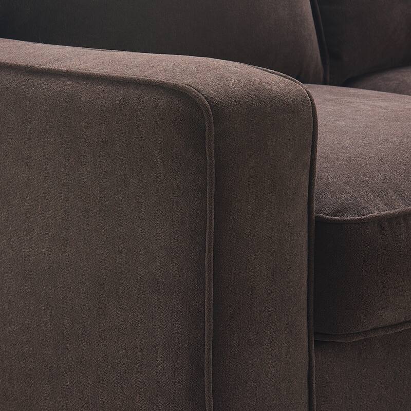 Serta Palisades Upholstered 61" Sofas for Living Room Modern Design Couch, Straight Arms, Tool-Free Assembly