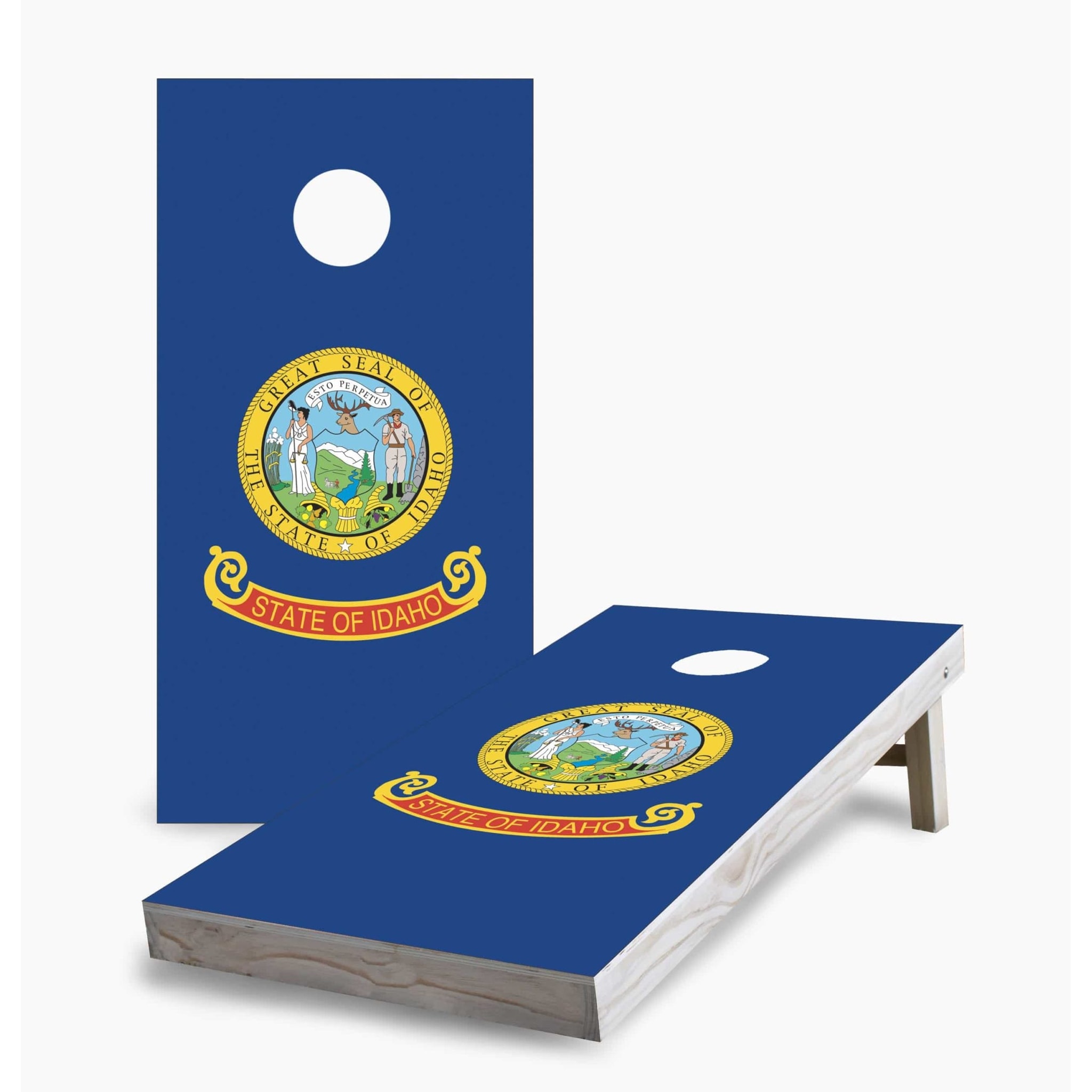 Idaho State Flag Regulation 2x4 Cornhole Game Set