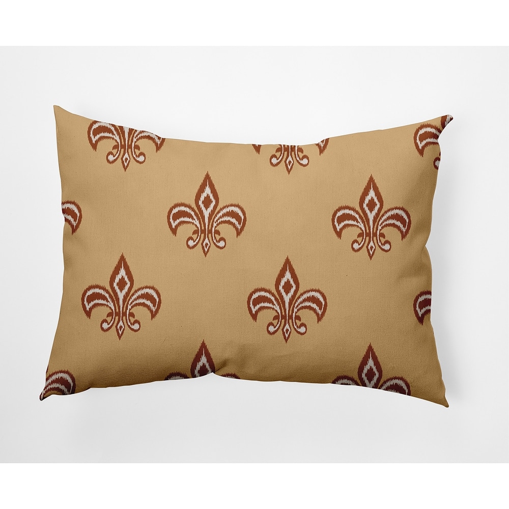 Fleur de Lis Indoor/Outdoor Throw Pillow