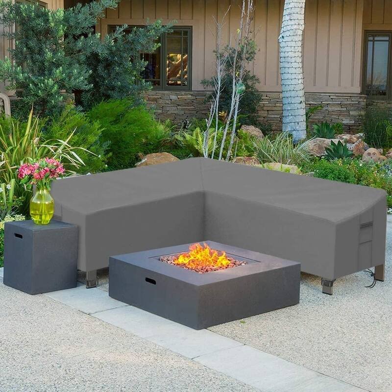 Universal Patio Sectional Sofa Cover Anti-UV & Windproof Waterproof