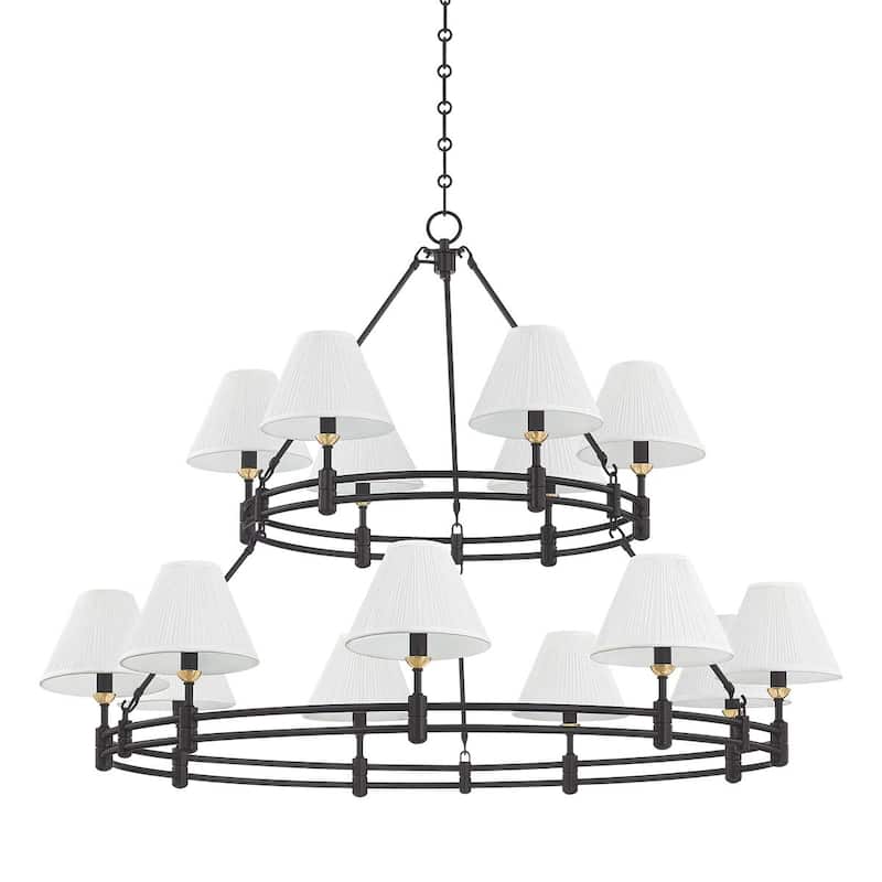 Hudson Valley Lighting MDS1802 Howard 15 Light 50" Wide Chandelier - Aged Brass / Distressed Bronze