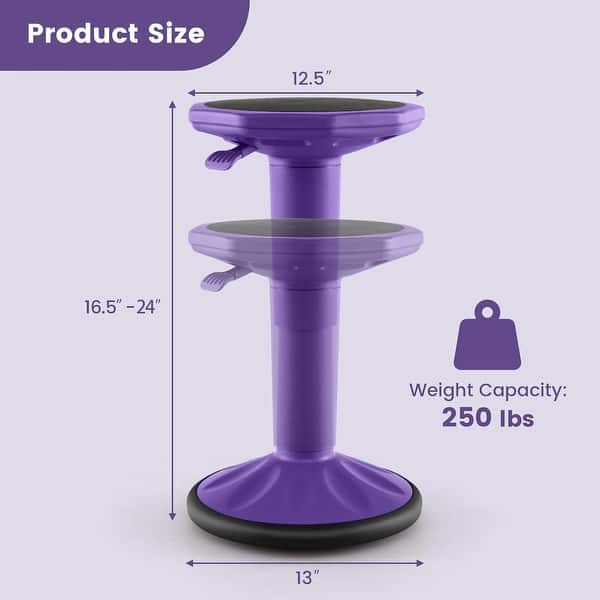 24" Sitting Balance Chair Wobble Stools w/ Adjustable Height