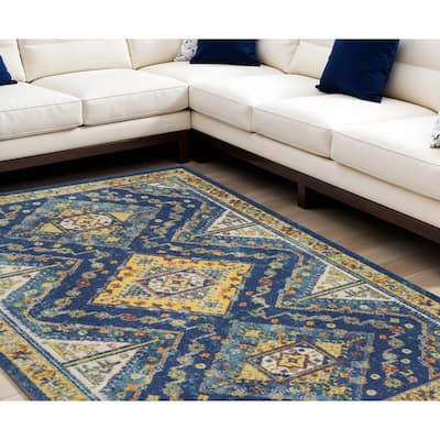 Power Loomed Low Pile Area Rug - 118' X '94' X '0.25