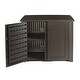 preview thumbnail 4 of 3, Rubbermaid Weather Resistant Weaved Resin Outdoor Patio Storage Cabinet, Brown - 68