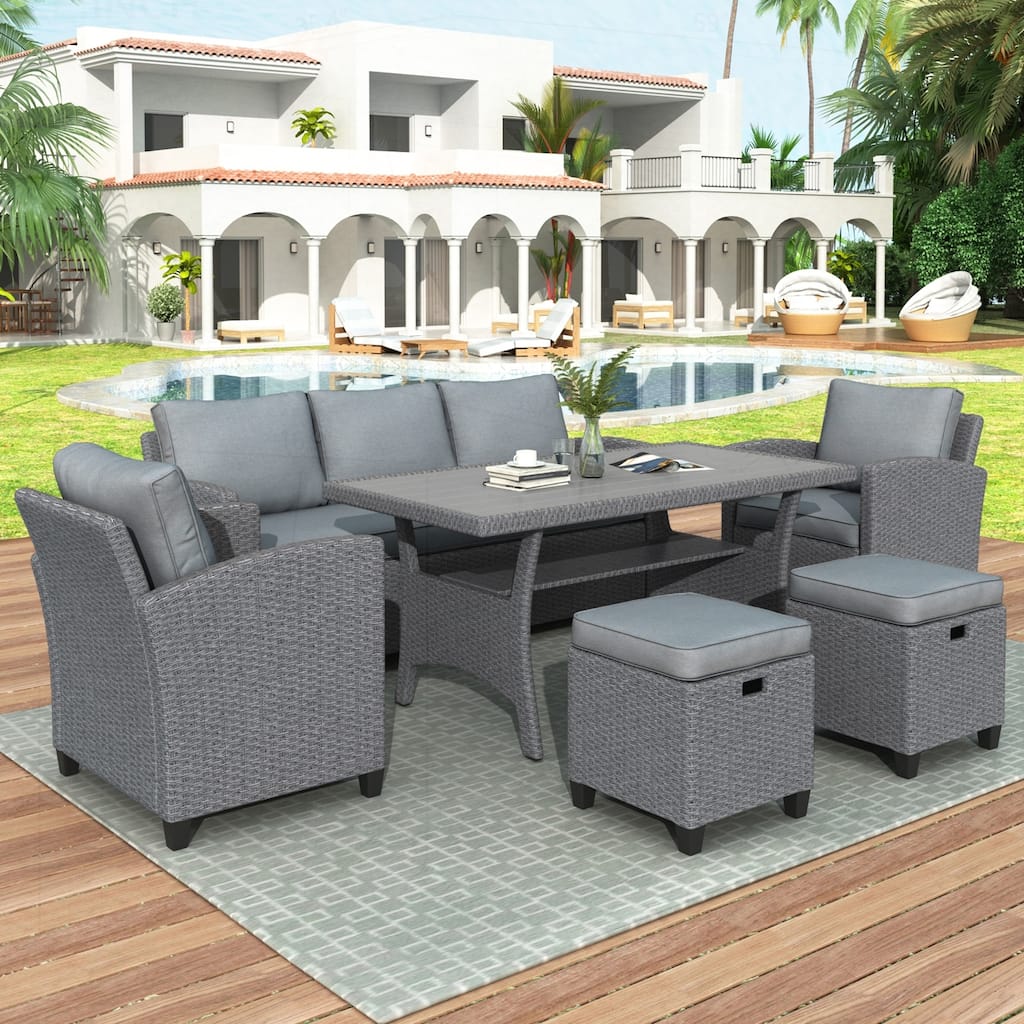 Outdoor Rattan Wicker Patio Set for Relaxing and Entertaining
