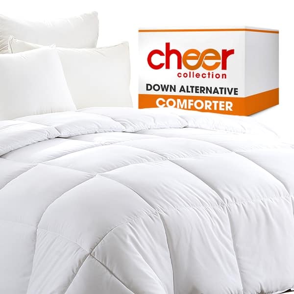 Cheer Collection Luxury All Season White Down Alternative Comforter - King