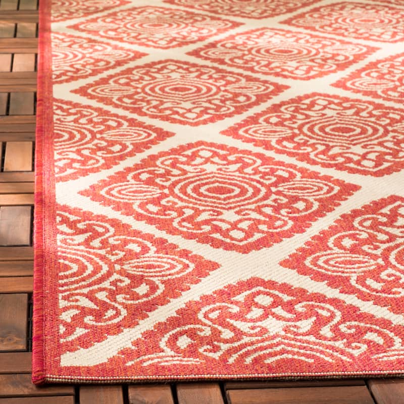 SAFAVIEH Beach House Phyllis Indoor/ Outdoor Waterproof Patio Backyard Rug