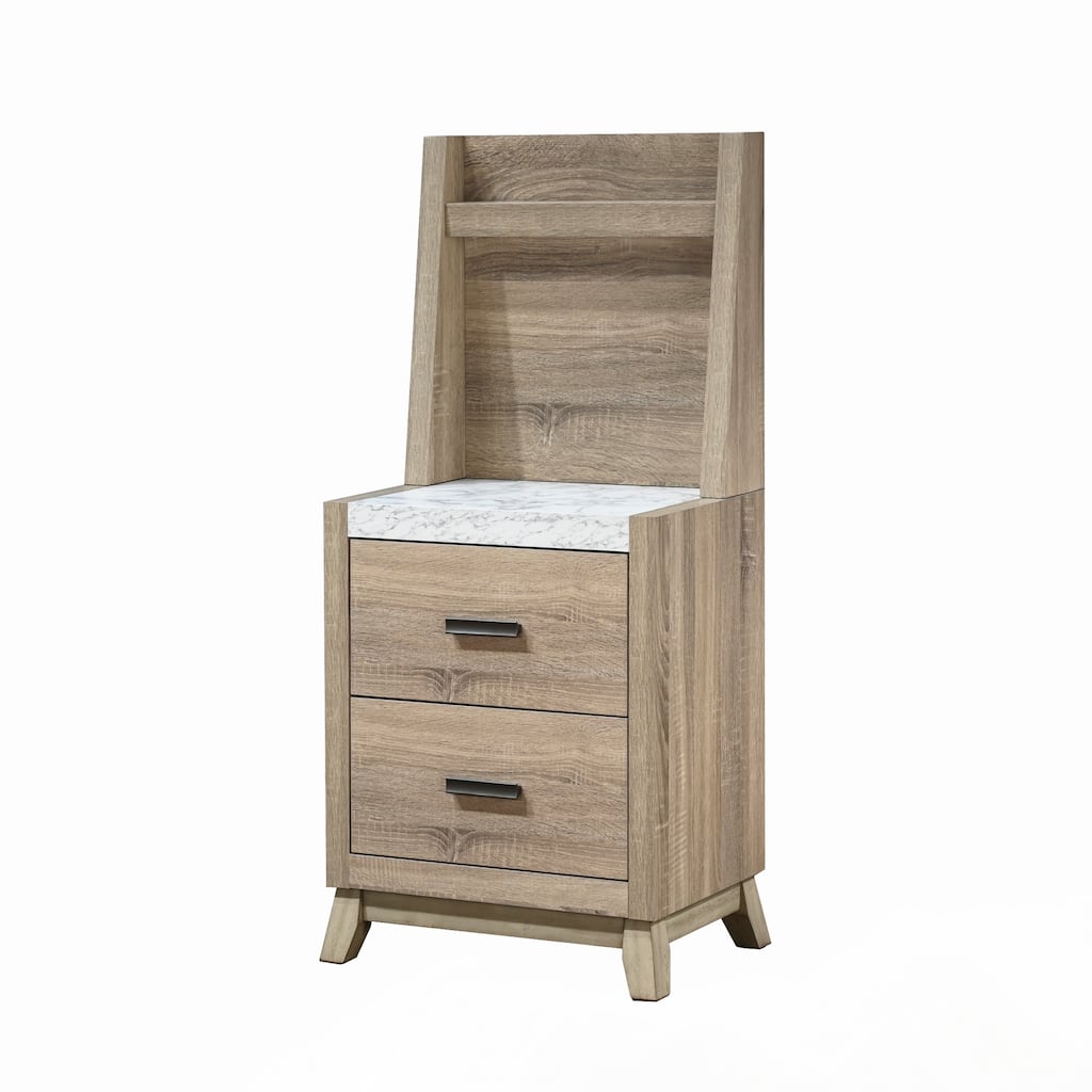 1pc Rustic Transitional Contemporary Nightstand Wall Panel