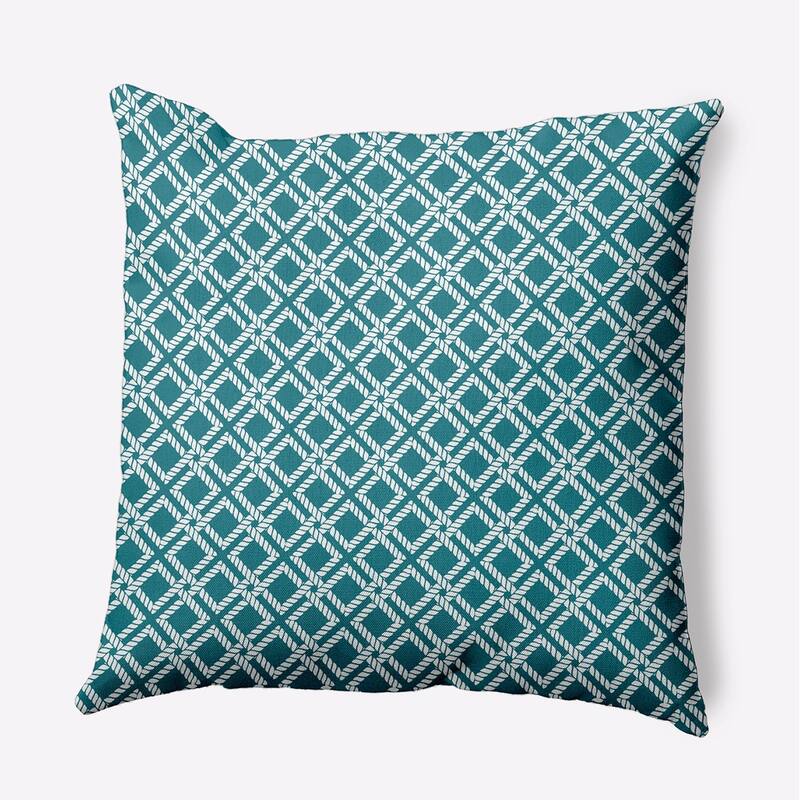 Rope Rigging Indoor/Outdoor Throw Pillow - Mineral Blue - 16" x 16"