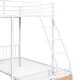 preview thumbnail 11 of 11, Modren Full Over Twin & Twin Metal Bunk Bed Triple Bunk Bed With Drawers and Guardrails