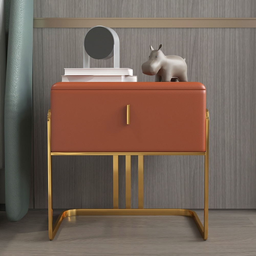 Orange nightstand top