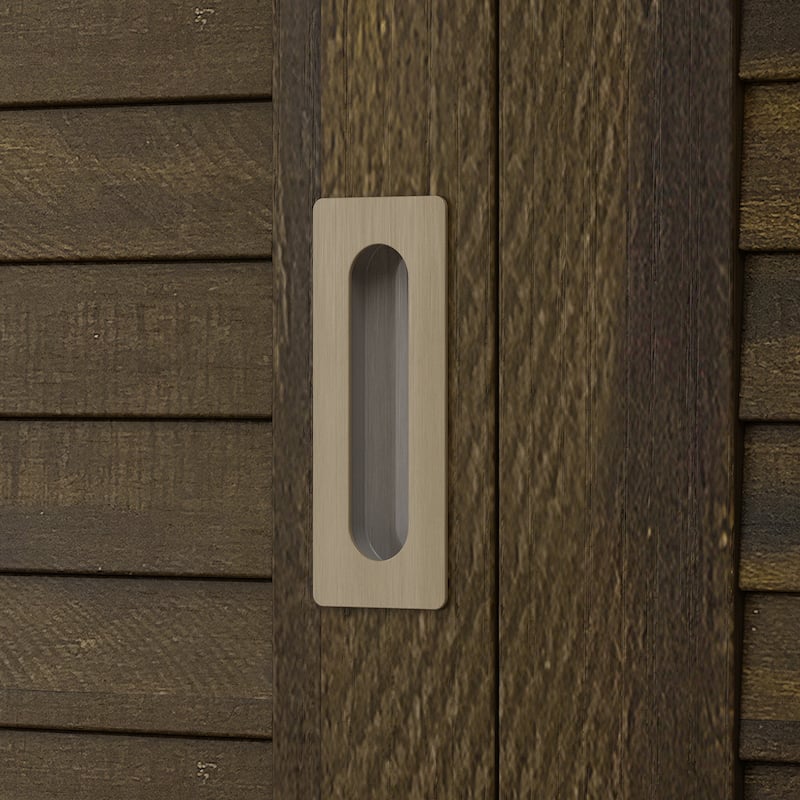 Brown Wood Grain Wardrobe with Drawers, Hanging Rod 4 Sliding Doors