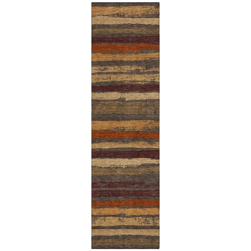 Machine Washable Indoor/ Outdoor Chantille Stripe Rug