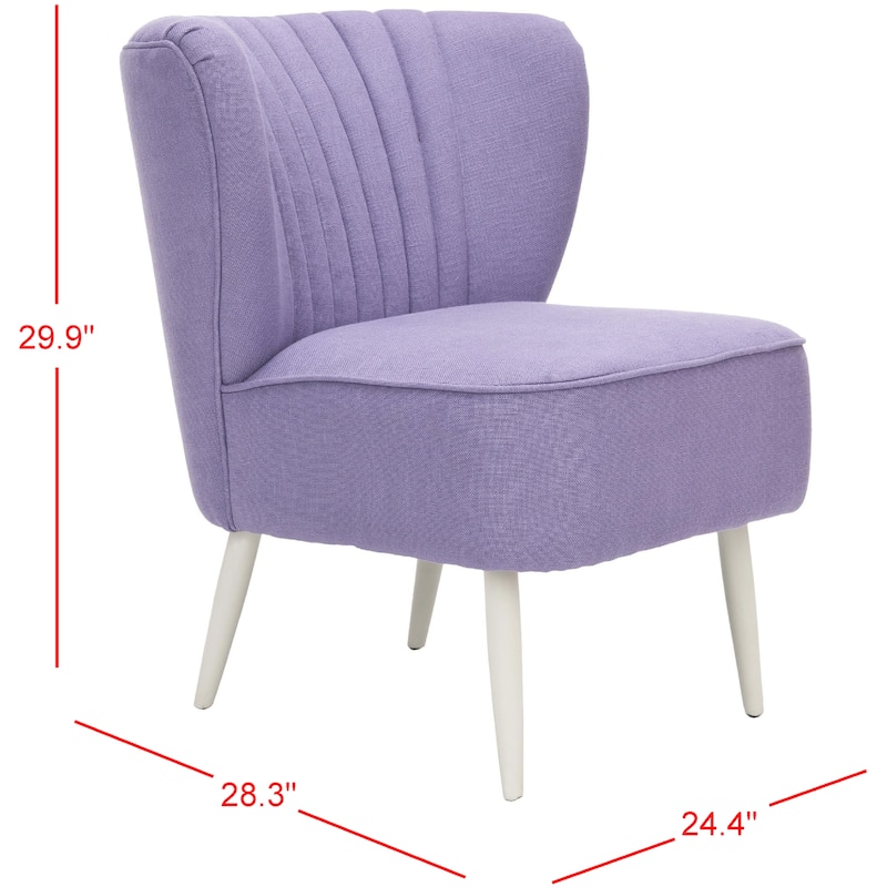 SAFAVIEH Lauryne Mid-Century Rainbow Striped Accent Chair - 24.4" x 28.3" x 29.9" - 24"W x 28"D x 30"H