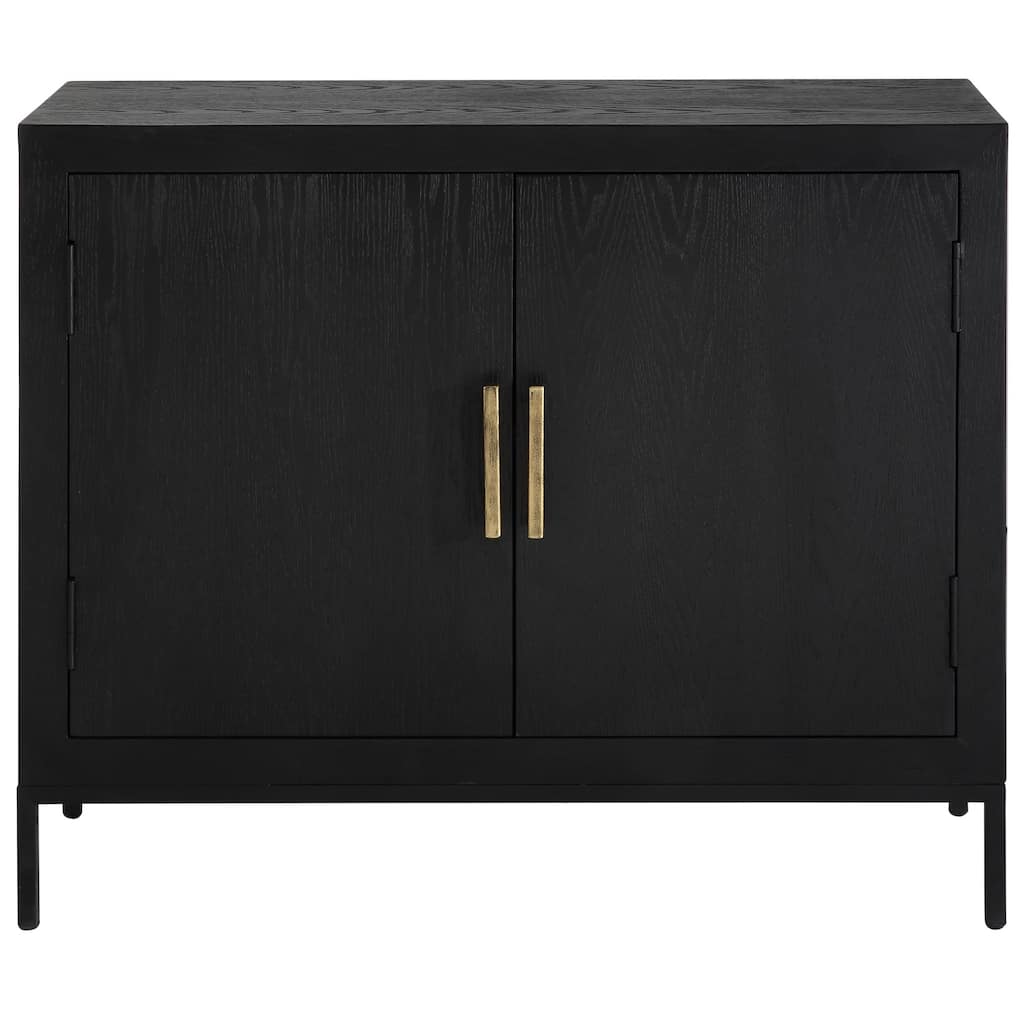 Fixed Shelf 2-Door Cabinet - 40" - Black