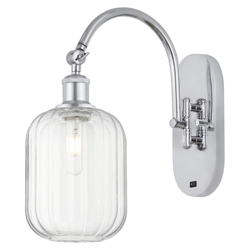 Innovations Lighting 918-1W-16-7 Preston Sconce Preston 16" Tall Wall - Polished Chrome / Clear