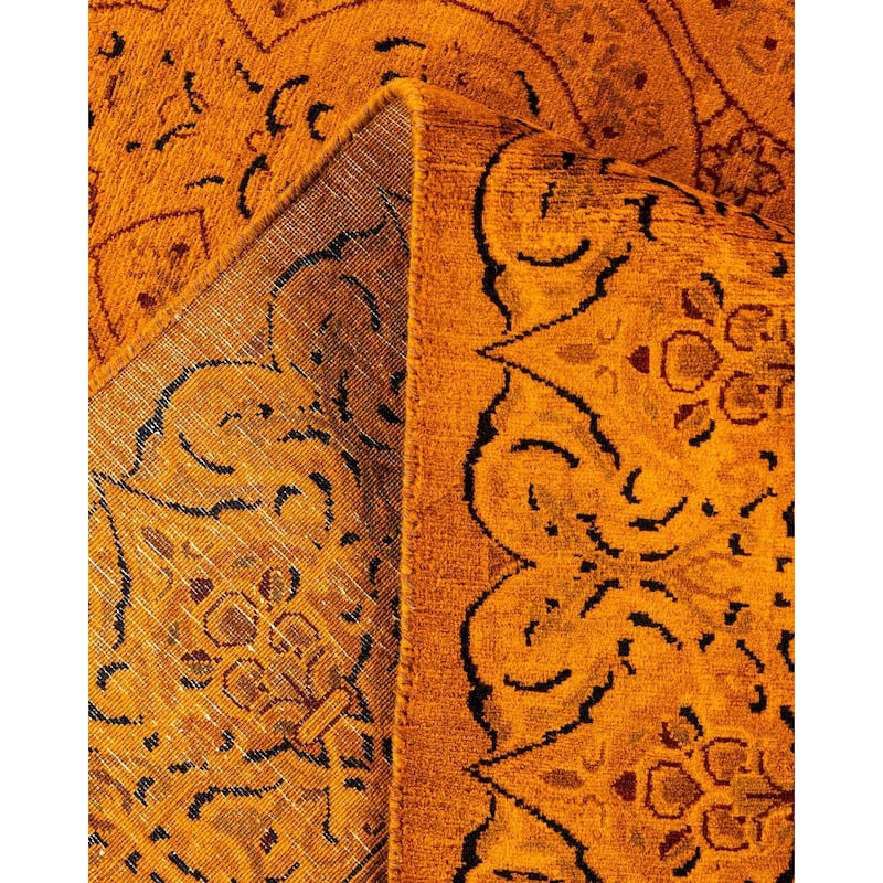 Fine Vibrance, One-of-a-Kind Hand-Knotted Area Rug - Orange, 8' 1" x 9' 10" - 8' 1" x 9' 10"