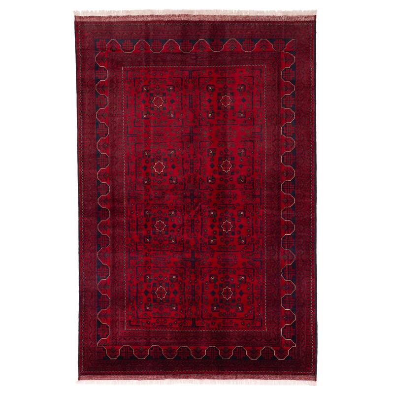 ECARPETGALLERY Hand-knotted Finest Khal Mohammadi Red Wool Rug - 5'7 x 8'4