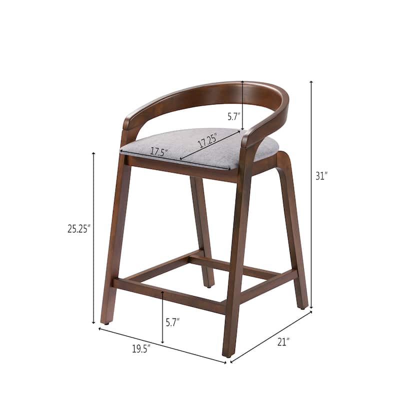 Christopher Knight Home - Callahan 25.25'' Rubberwood Counter Stools Set