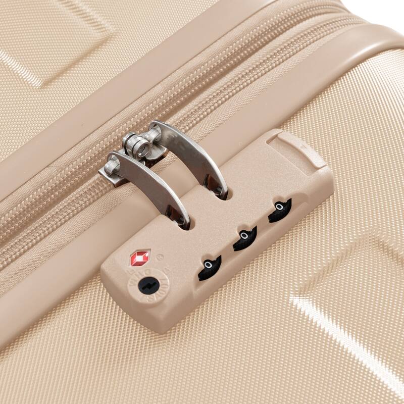 3-Piece Luggage Sets Expandable ABS Hardshell Luggage Hardside Lightweight Durable Suitcase sets with Spinner Wheels & TSA Lock