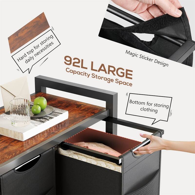 Laundry Hamper with Pull-Out Removable Sorter Bags