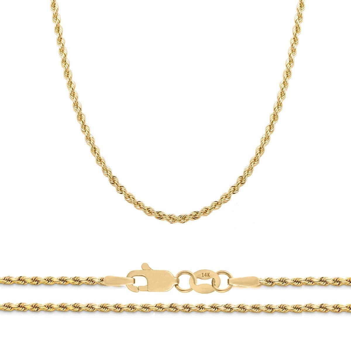 14 kt Yellow Gold 14k 2mm Semi-solid 3-Wire Wheat Chain Length 18 in 14 kt Yellow Gold 14k 2mm Semi-solid 3-Wire Wheat Chain Length 18 in