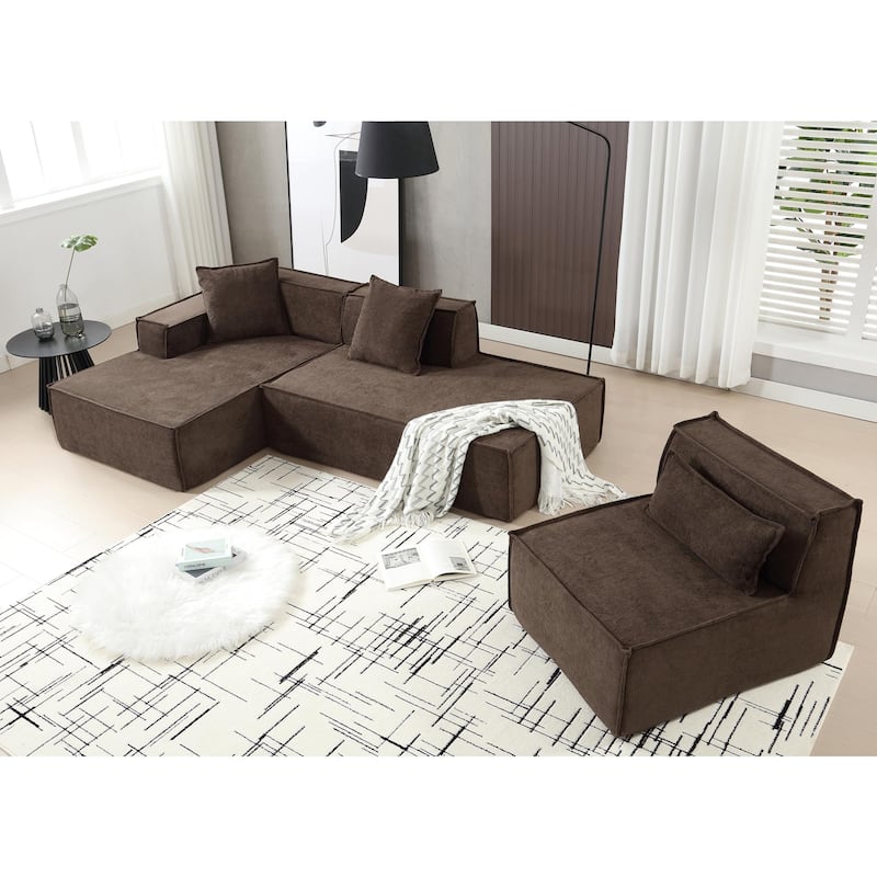 Modular Combination Living Room Sofa Set,Modern Sofa,Free Installation Sofa,L-shaped,Italian Minimalist Tofu Block Sofa