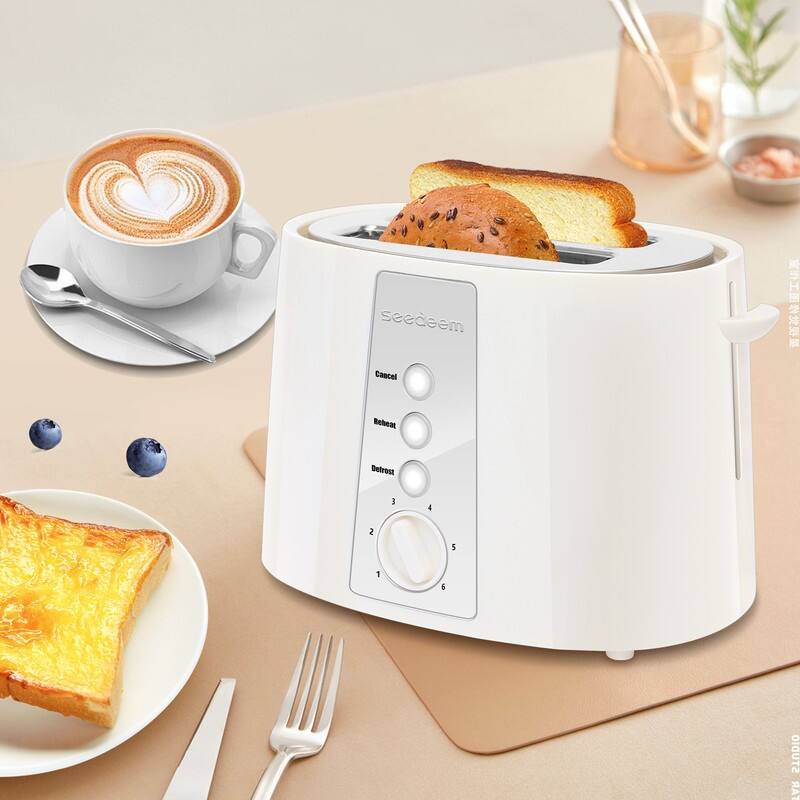 Toaster 2 Slice,6 Shade Settings, Removable Crumb Tray, 750W