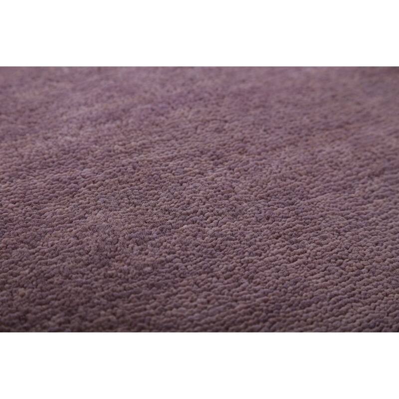 Hand Knotted Oriental 100% Wool Carpet Modern Solid Purples Gabbeh Area Rug - 12' 2'' X 11' 11''