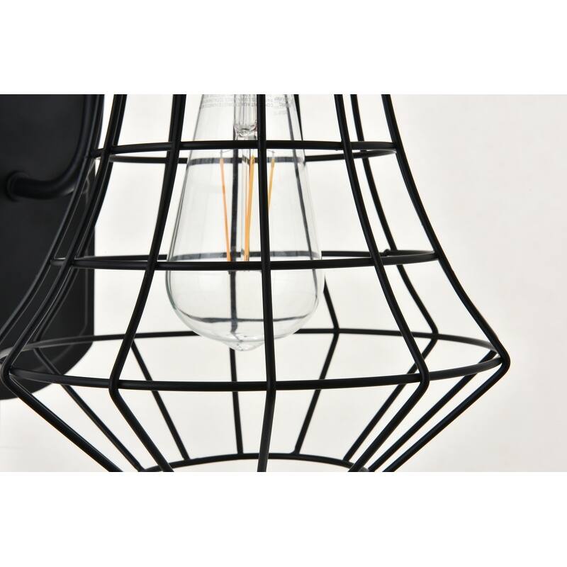 Penelope 1 light black Wall Sconce