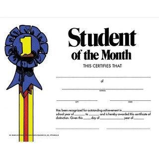 6 Pk Student Of The Month Certificate 30 Per Pk Overstock Com Shopping The Best Deals On Banners
