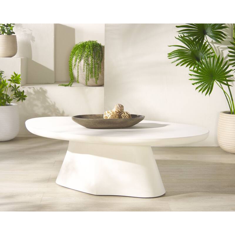 SAFAVIEH Couture Jasbriella Concrete Coffee Table - 51"W x 28"D x 16"H