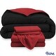 preview thumbnail 37 of 45, Bare Home Down Alternative Reversible Bed-in-a-Bag Black/Red, Red - California King