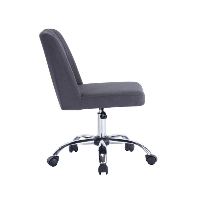 Porthos Home Nisa Fabric Armless Office Chair with Chrome Base