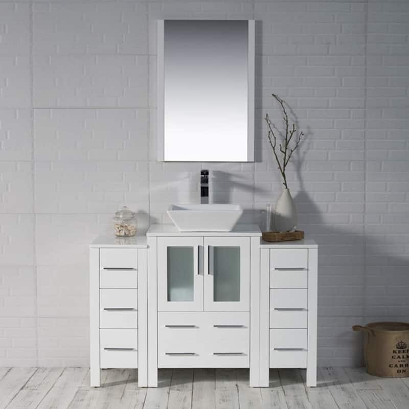 Blossom Sydney 48" Bathroom Vanity with Double Side Cabinets & Mirrors