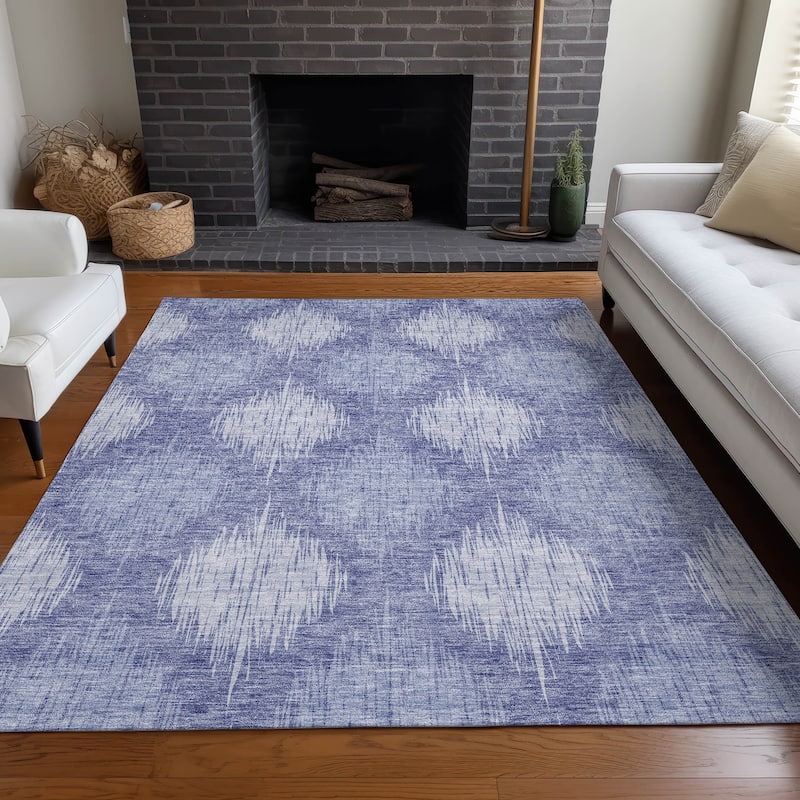 Premium Washable Super Soft Abstract Ombre Mayfield Rug - Denim - 3' x 5'