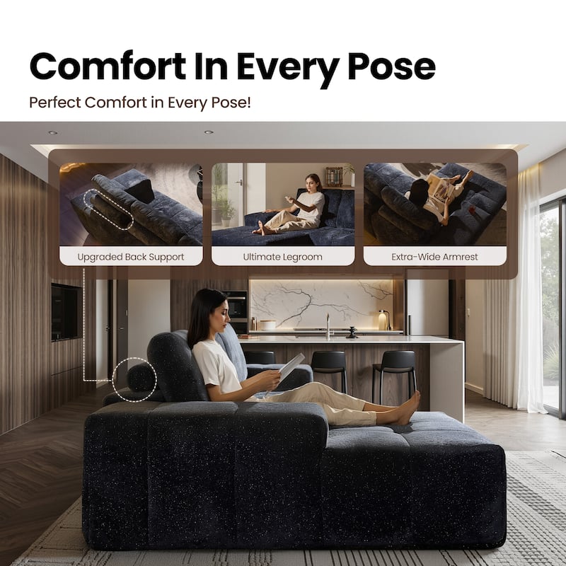 XIZZI Modular Sectional Sofa with L-Shape Chaise