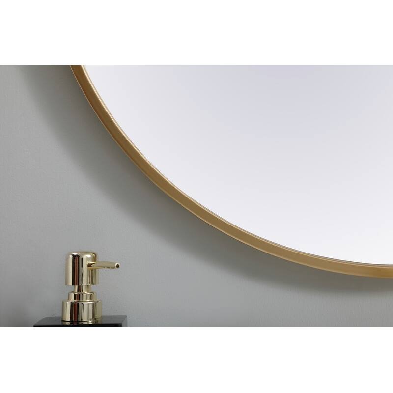 Indigo Home Metal Frame Oval Mirror 24x36 Inch