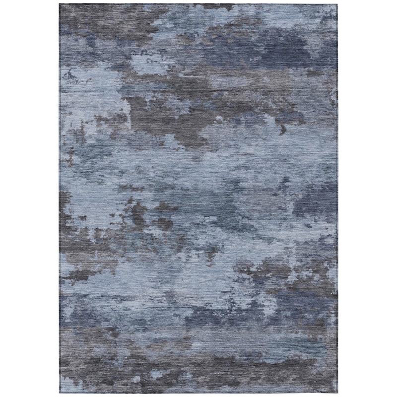 HomeRoots Abstract Transitional Rectangle Outdoor Rug