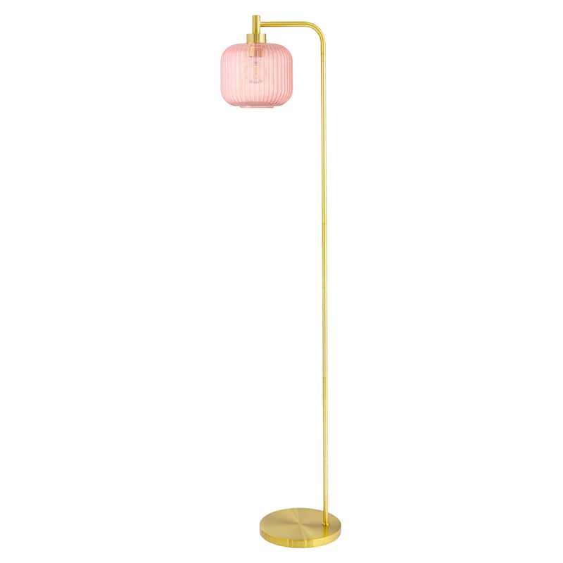 Frederick River of Goods Gold Metal and Glass Candlestick Floor Lamp
