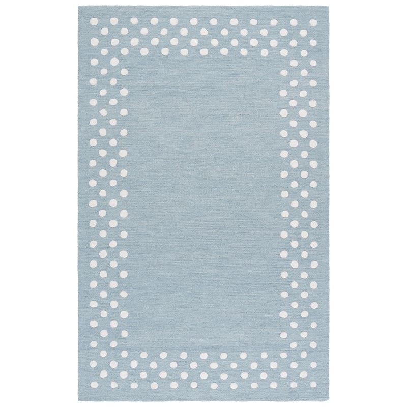 Martha Stewart by SAFAVIEH Handmade Vanjuscha Wool Rug - 4' x 6' - Light Blue/Ivory