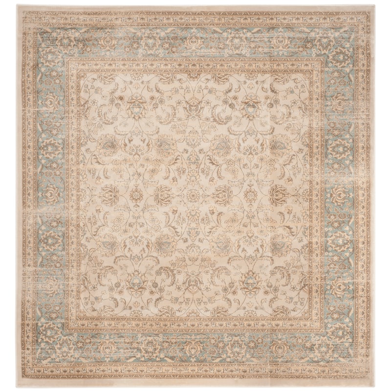 SAFAVIEH Vintage Distressed Boho Blanch Oriental Rug - 6'7" Square - Ivory/Light Blue